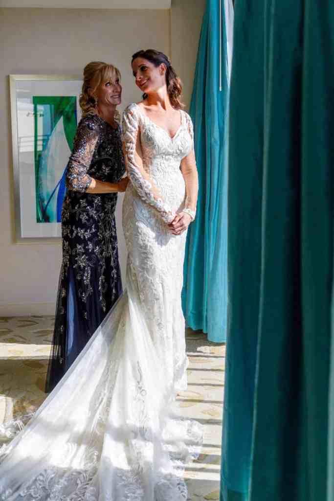 Bride getting ready