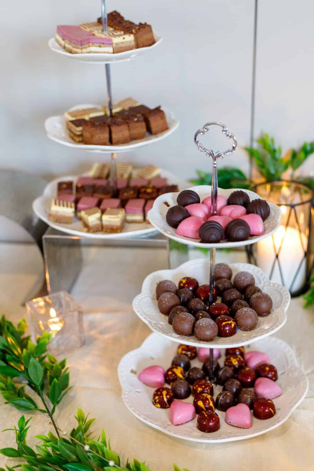 Candy station at a wedding