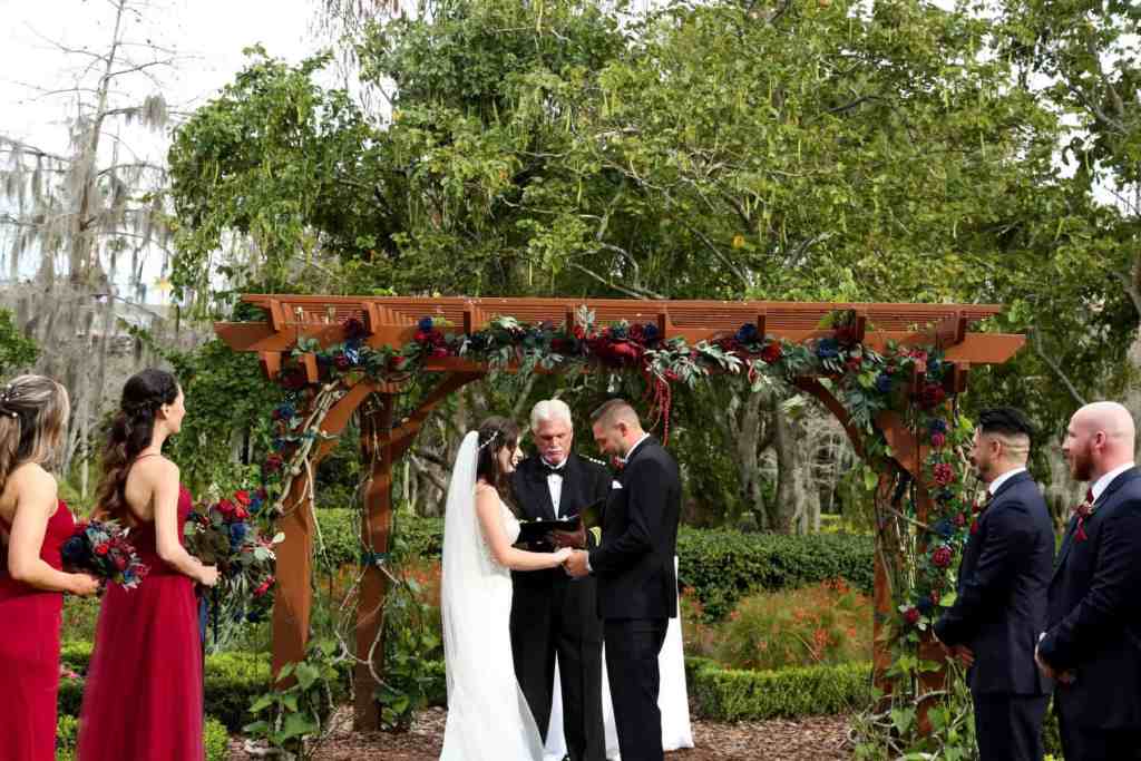 Wedding ceremony at the Hard Rock Hotel's Butterfly Garden