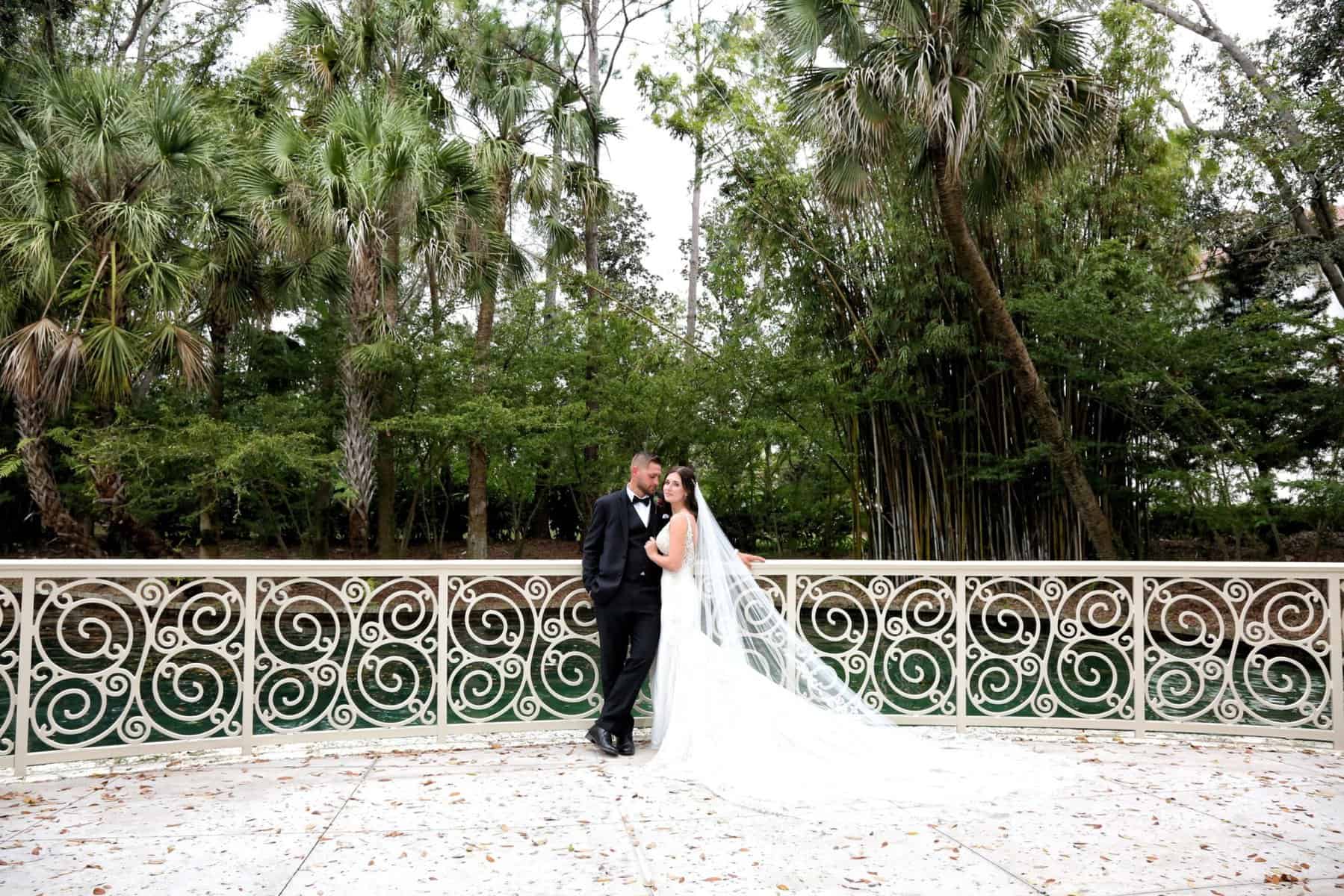 Bride and groom portraits at the Hard Rock Hotel's Grotto
