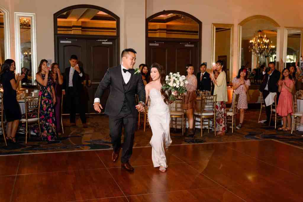 Bride and groom portraits around the Wyndham Grand Orlando Resort Bonnet Creek