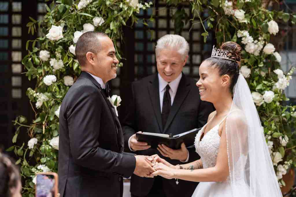 West Courtyard wedding ceremony at the WDW Swan Resort