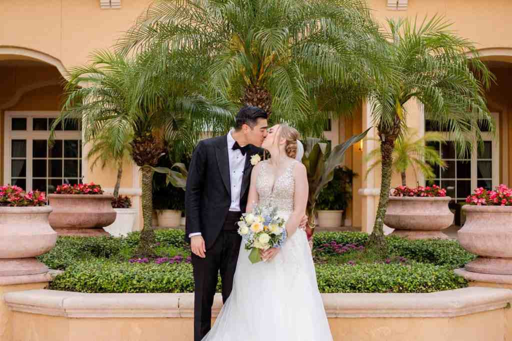 Bride and groom portraits around the Ritz-Carlton Orlando