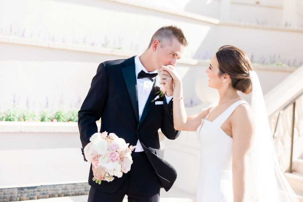 Bride and groom portraits around Reunion Resort