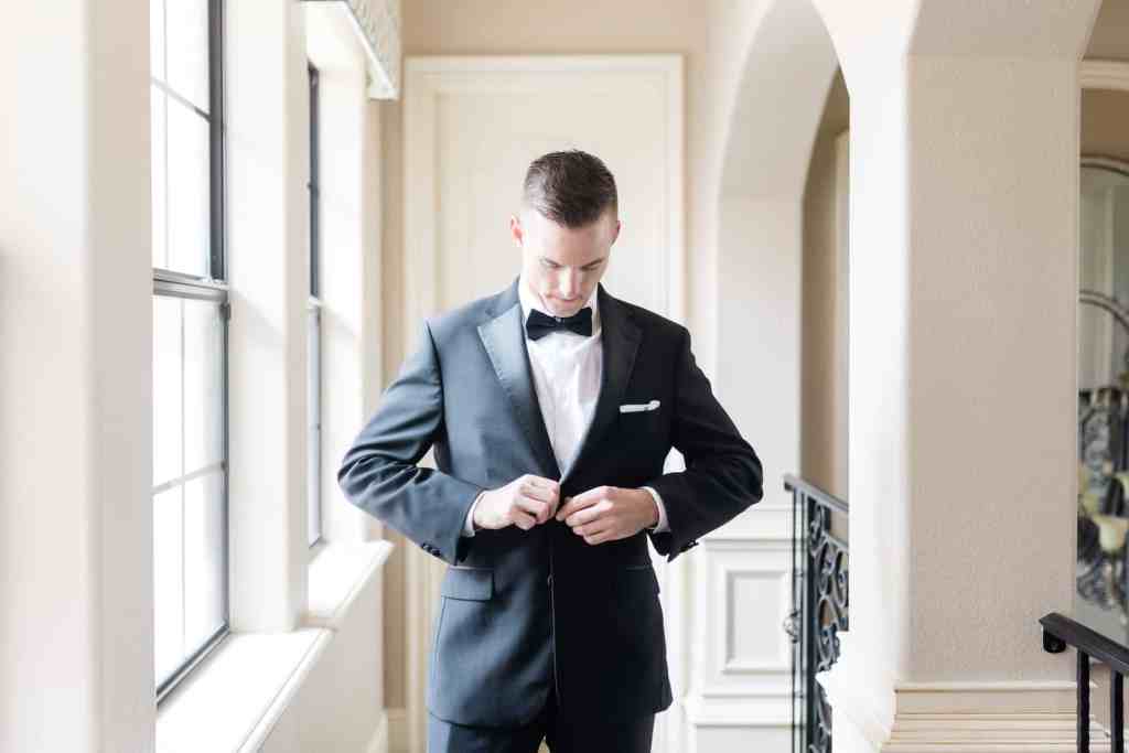 Groom getting ready for the wedding