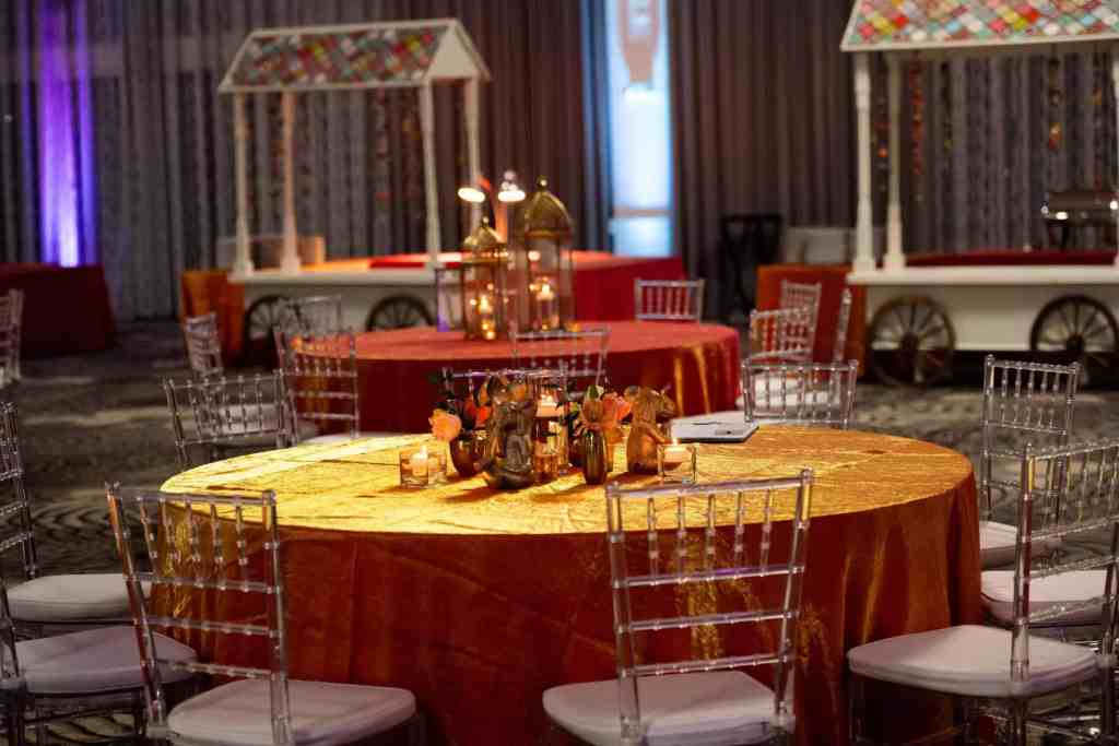 Indian wedding reception decor