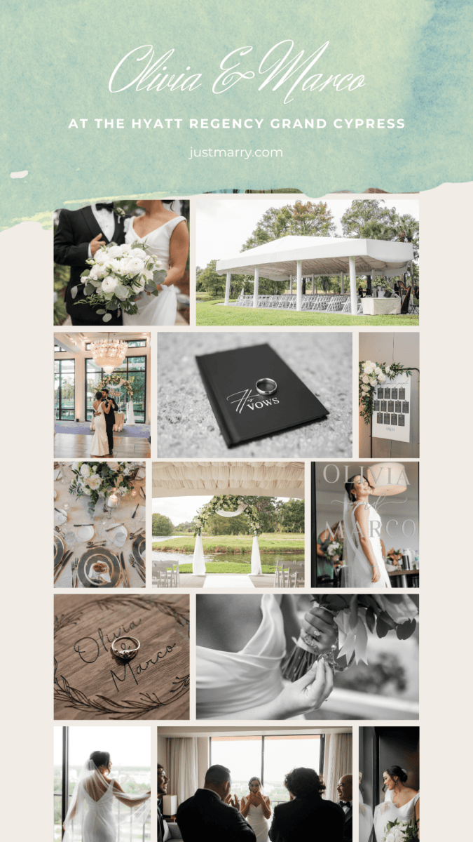 Green Wedding Pinterest Collage