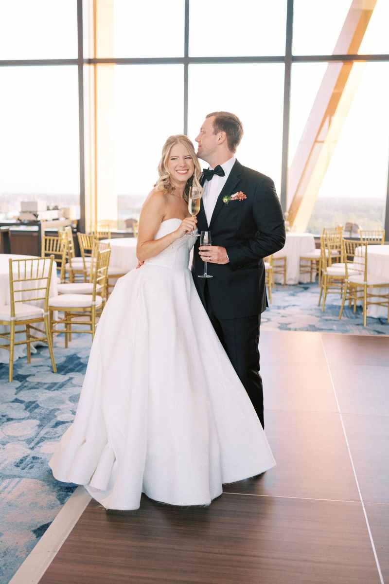Bride and groom portraits in the WDW Swan Reserve Vue Ballroom
