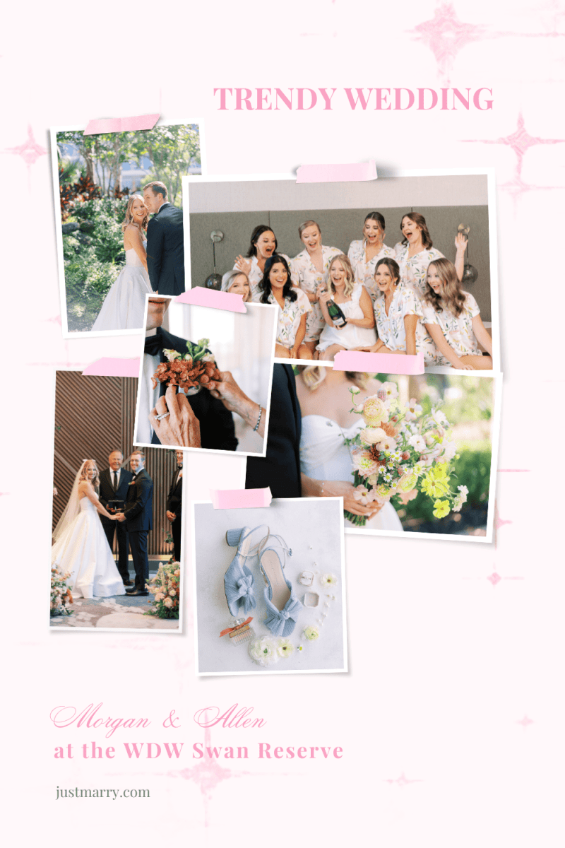 Pinterest pin for a trendy wedding at the WDW Swan Reserve