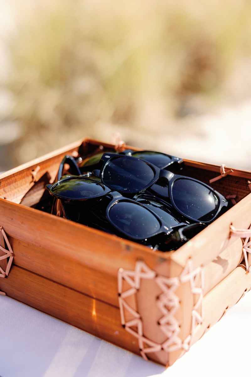 Sunglasses for beach ceremony