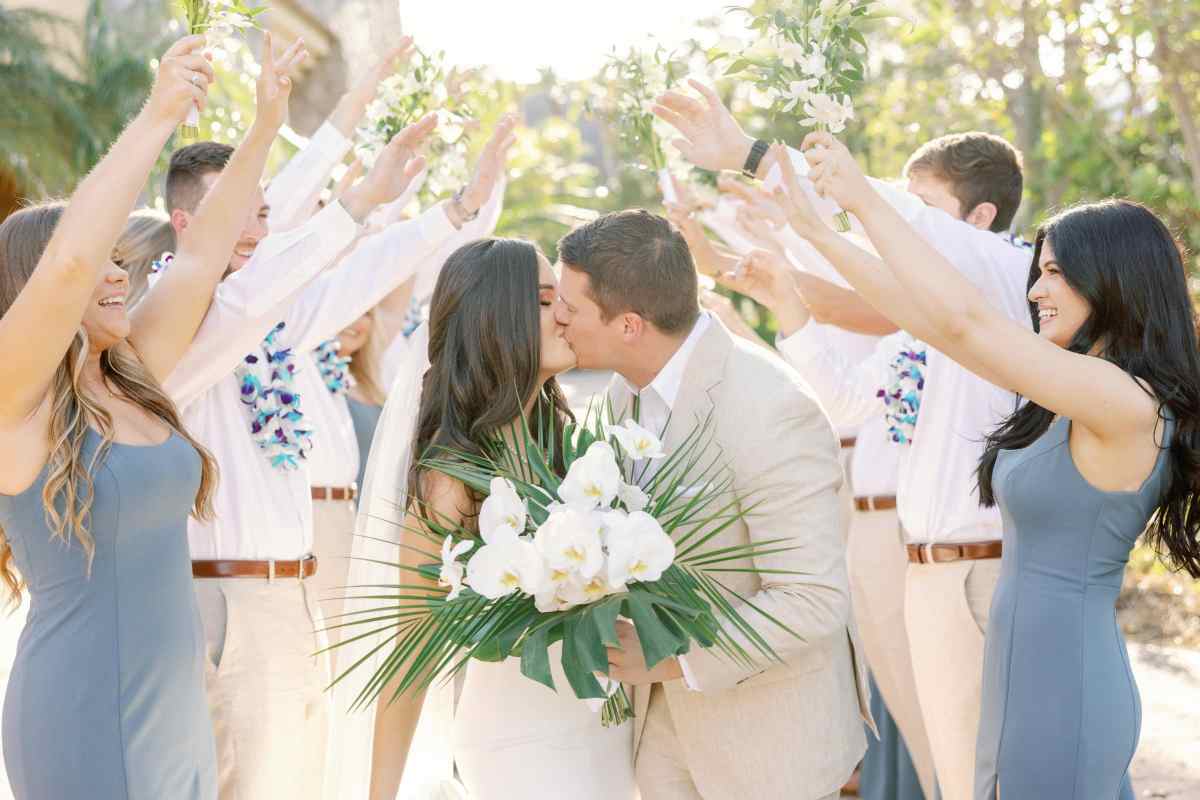 Bride and groom portraits around the Royal Pacific Resort