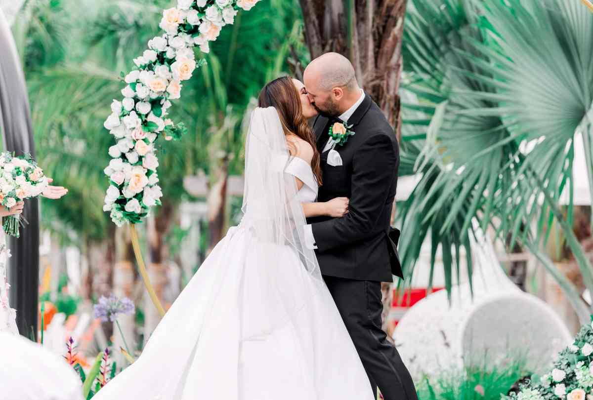 Wedding ceremony at Evermore Resort's Boathouse Lawn