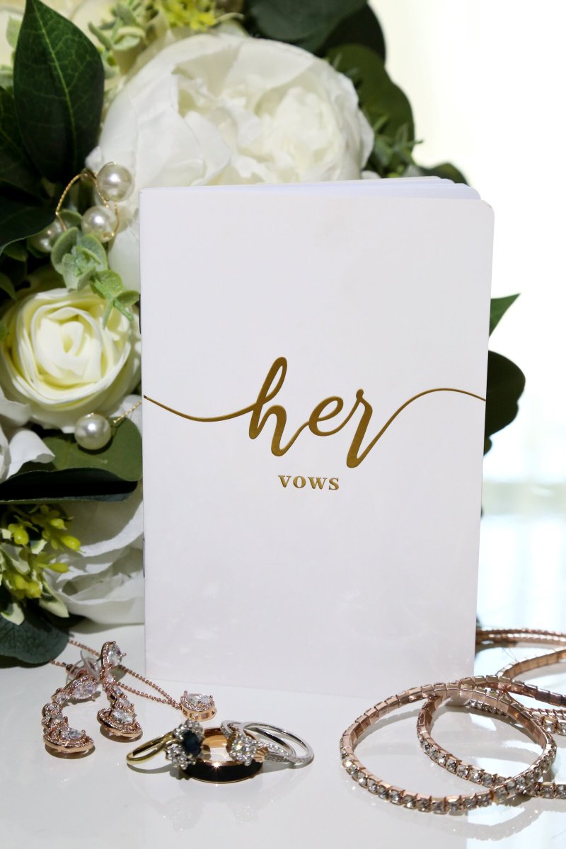 Bride's vow book and accessories