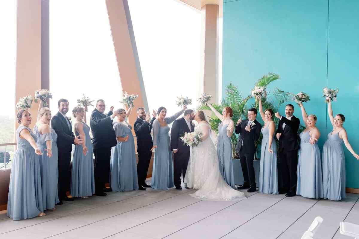 Bride and groom portraits at the WDW Swan Reserve