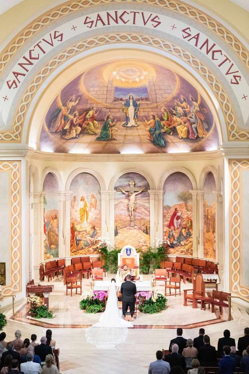 Church wedding ceremony at St James Cathedral in Orlando