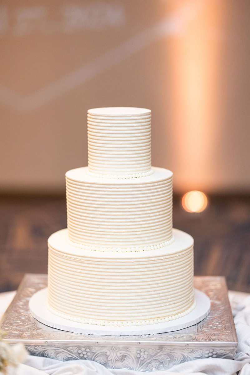 Three tiered minimalist wedding cake