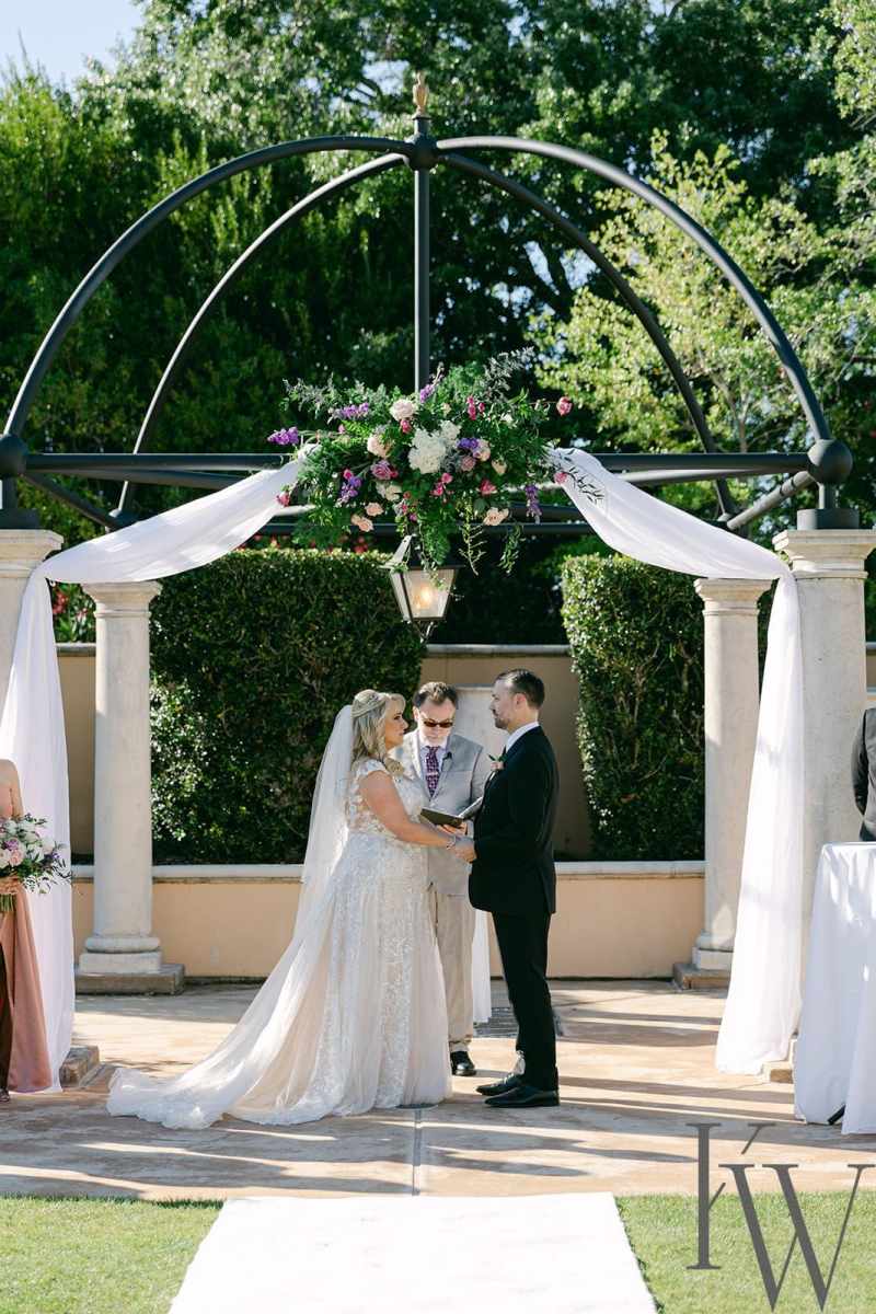 Wedding ceremony at the Portofino Bay Hotel's Villa Piazza