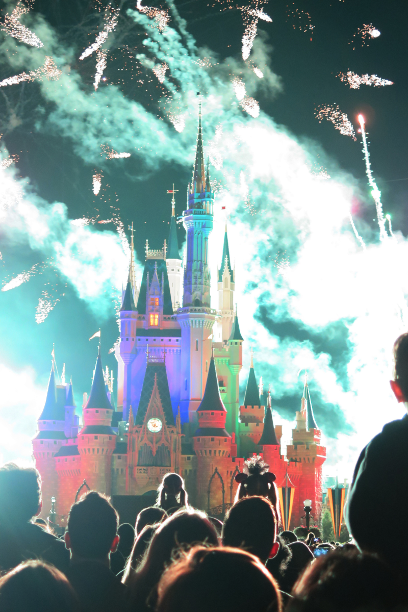 Cinderella's Castle with fireworks