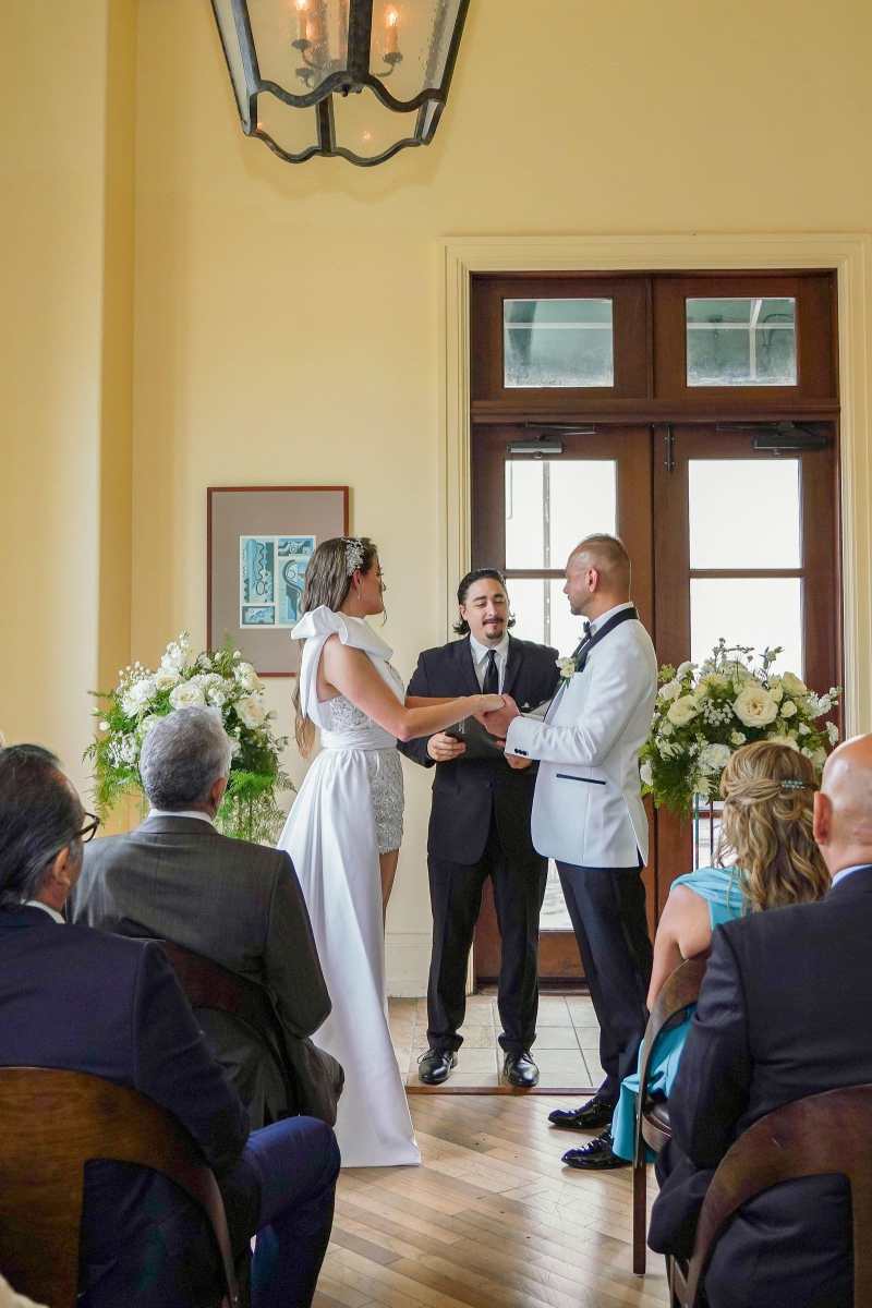 Indoor ceremony at BiCE Ristorante