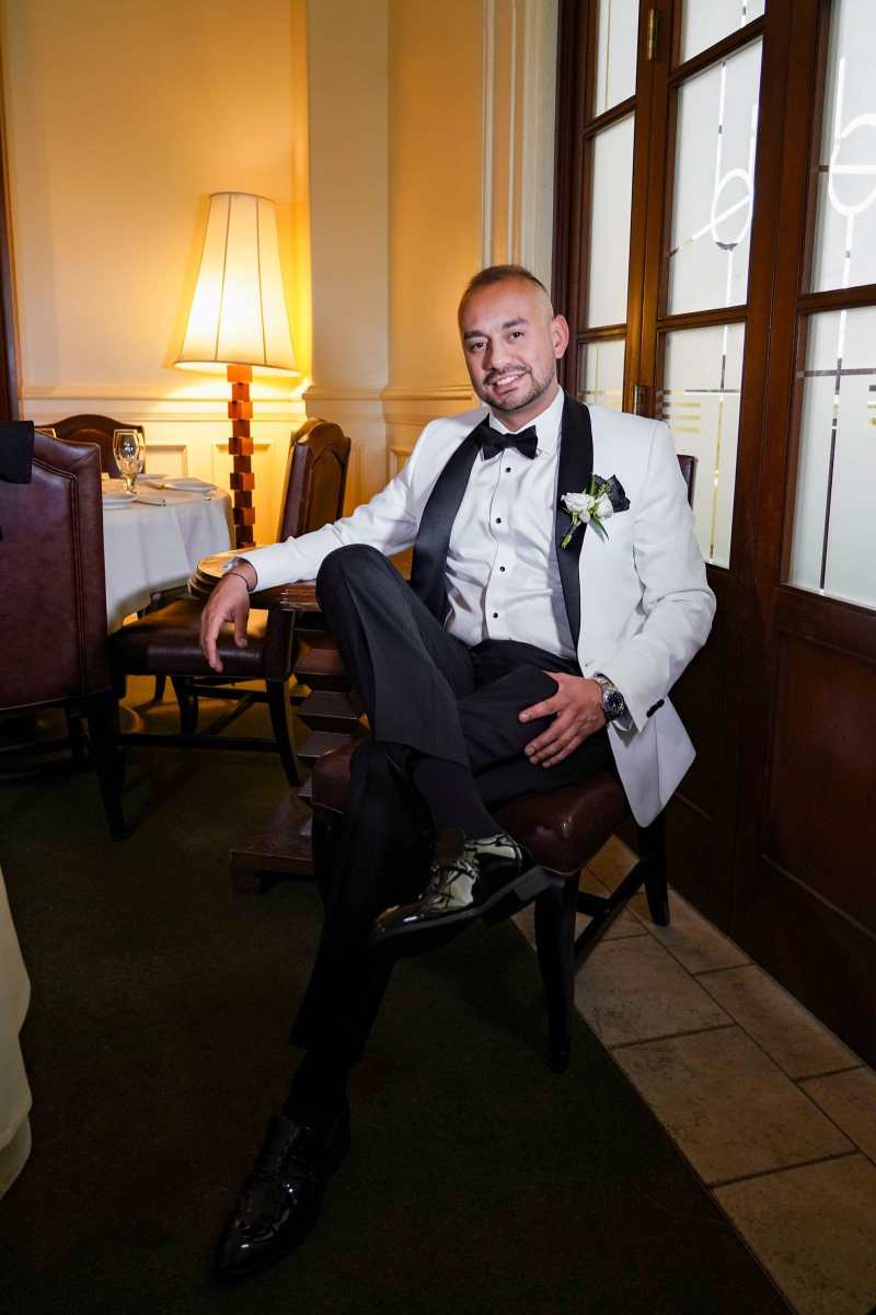 Groom portraits around the Loews Portofino Bay Hotel
