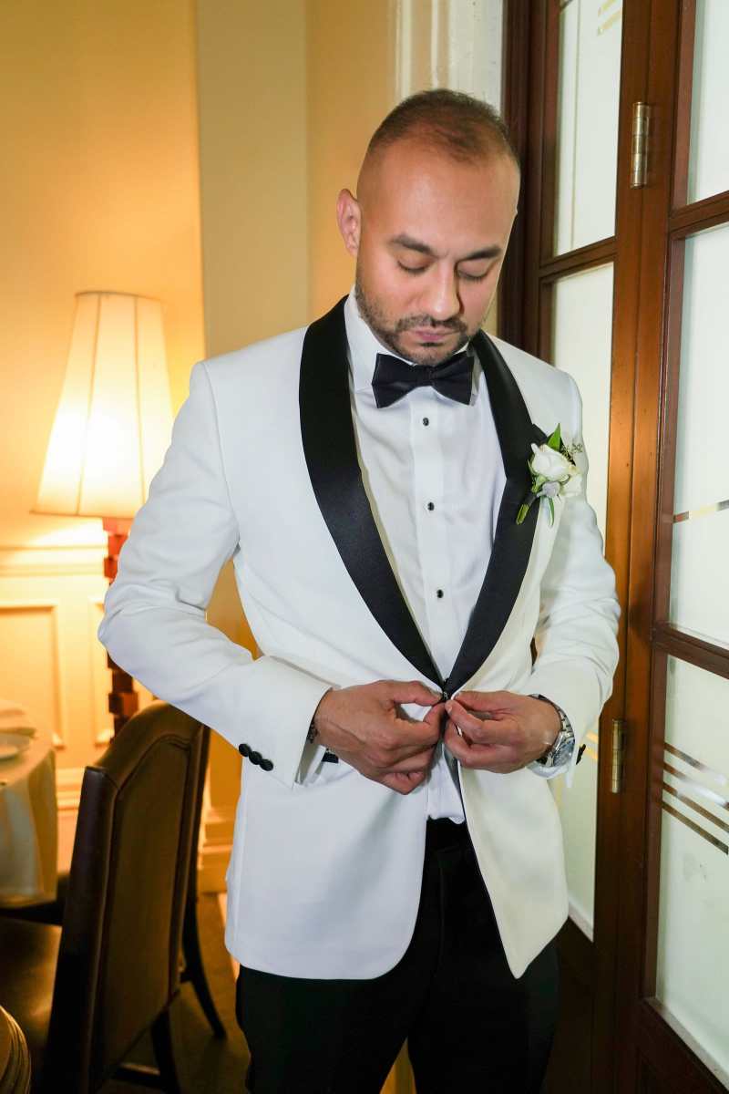 Groom portraits around the Loews Portofino Bay Hotel