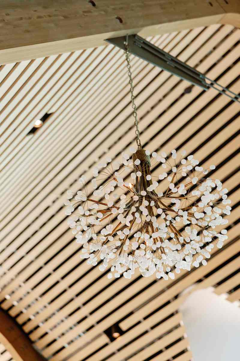 Chandelier inside Evermore Orlando Resort's Boathouse