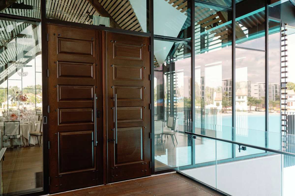 Entrance into Evermore Orlando Resort's Boathouse