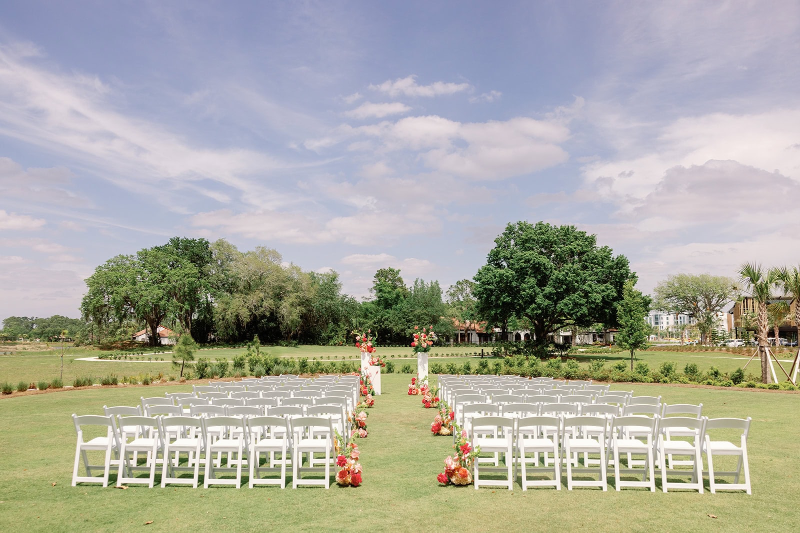 Outdoor ceremony on the St. Andrews Lawn at Evermore Orlando Resort