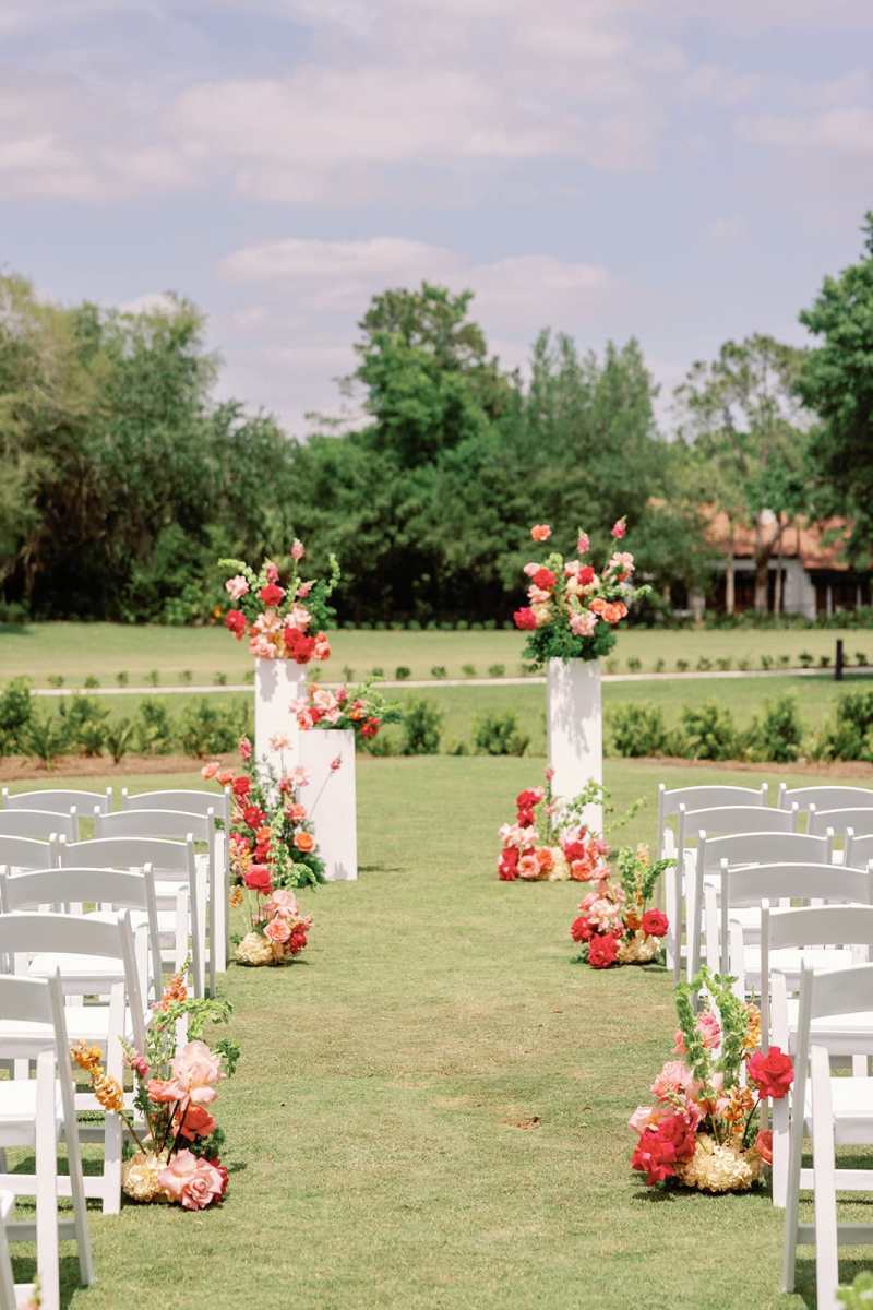 Outdoor ceremony on the Evermore Orlando Resort's St. Andrews Lawn