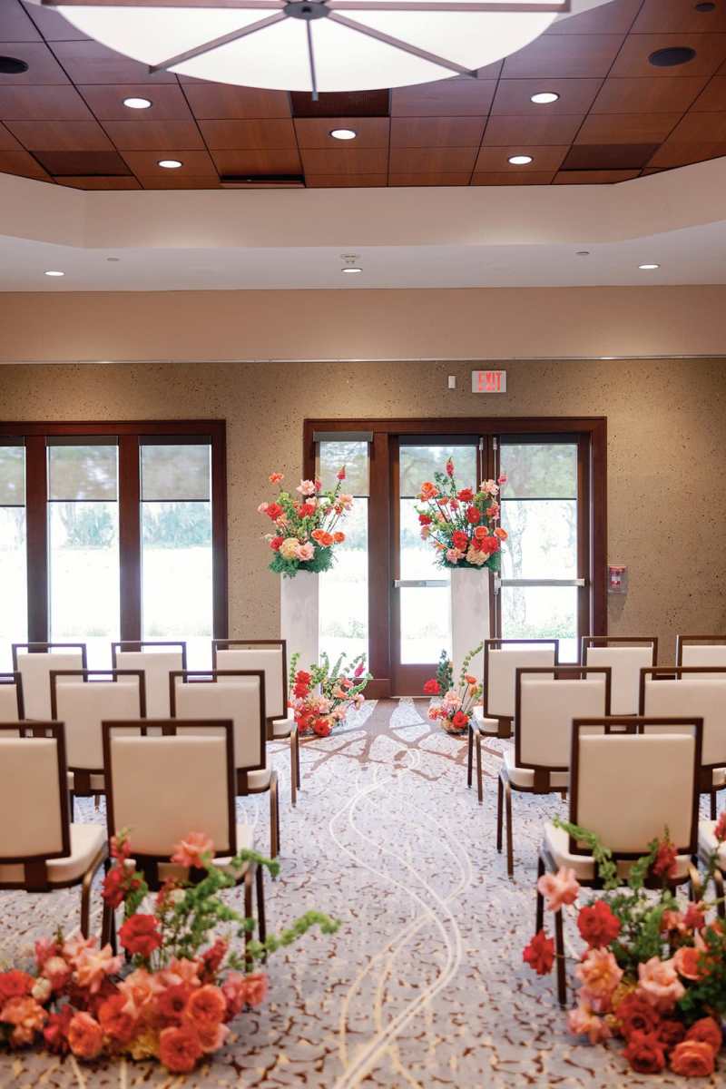 Indoor ceremony in the Evermore Orlando Resort's St. Andrews Ballroom