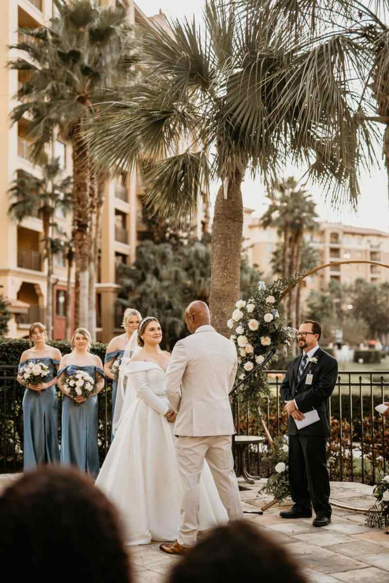 Outdoor ceremony at the Wyndham Grand Orlando Resort Bonnet Creek