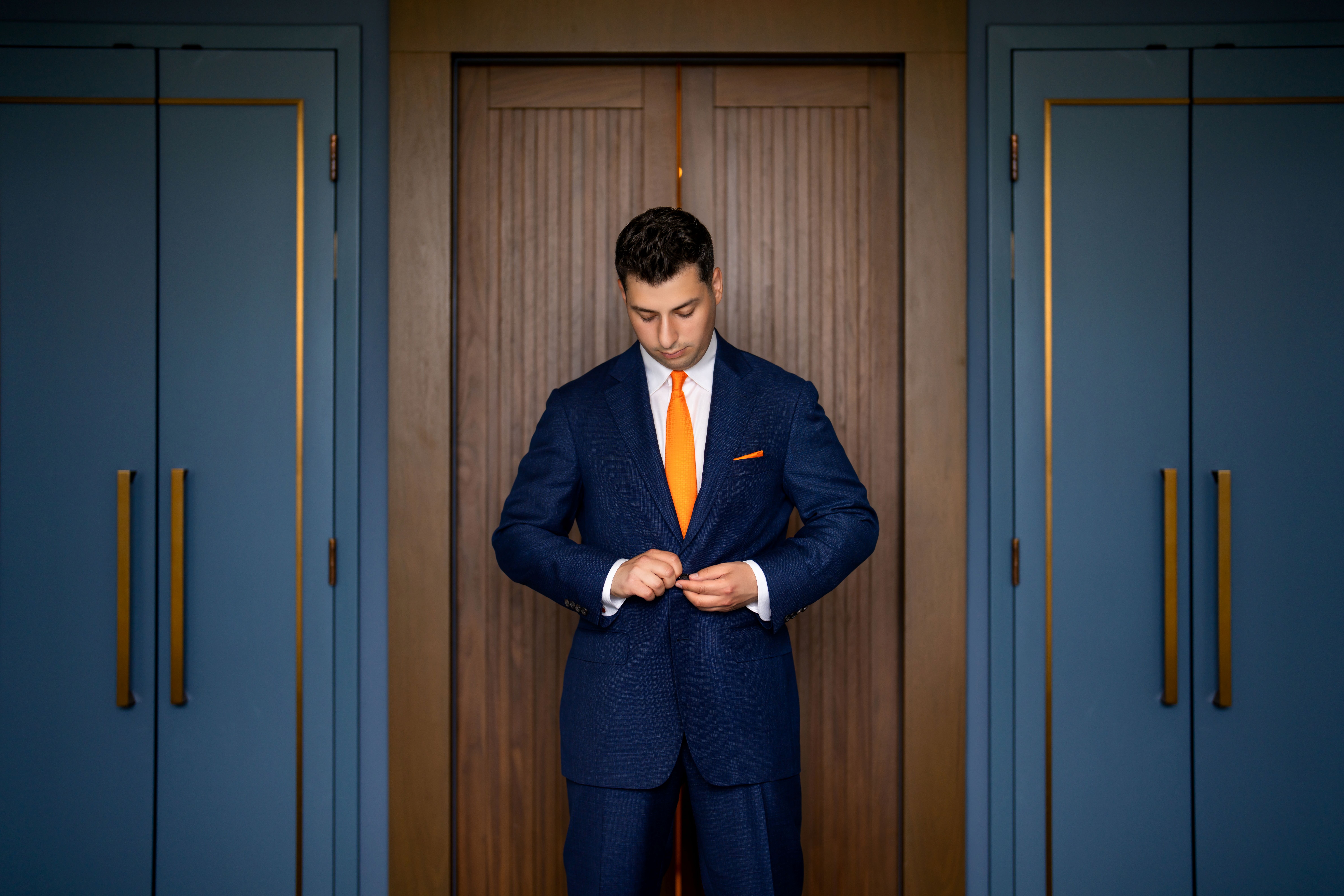 Groom portraits at the WDW Swan Reserve