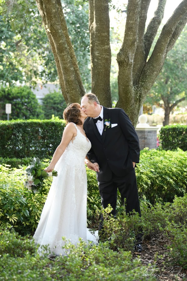 Bride and groom portraits around Reunion Resort