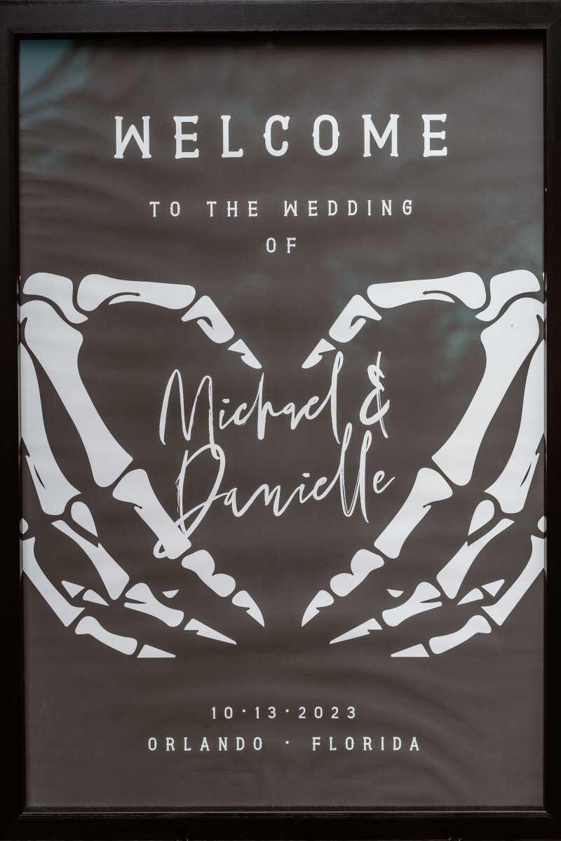 Friday the 13th themed wedding sign