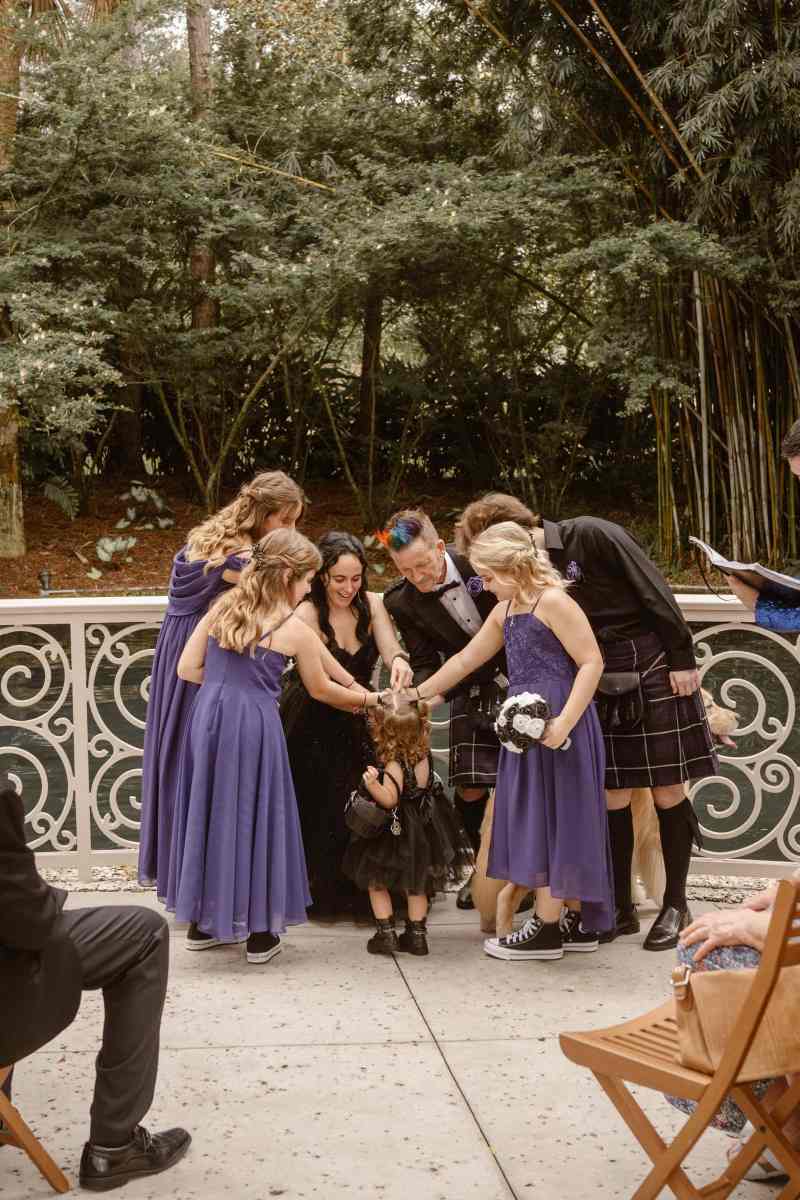 Wedding ceremony at the Hard Rock Hotel's grotto
