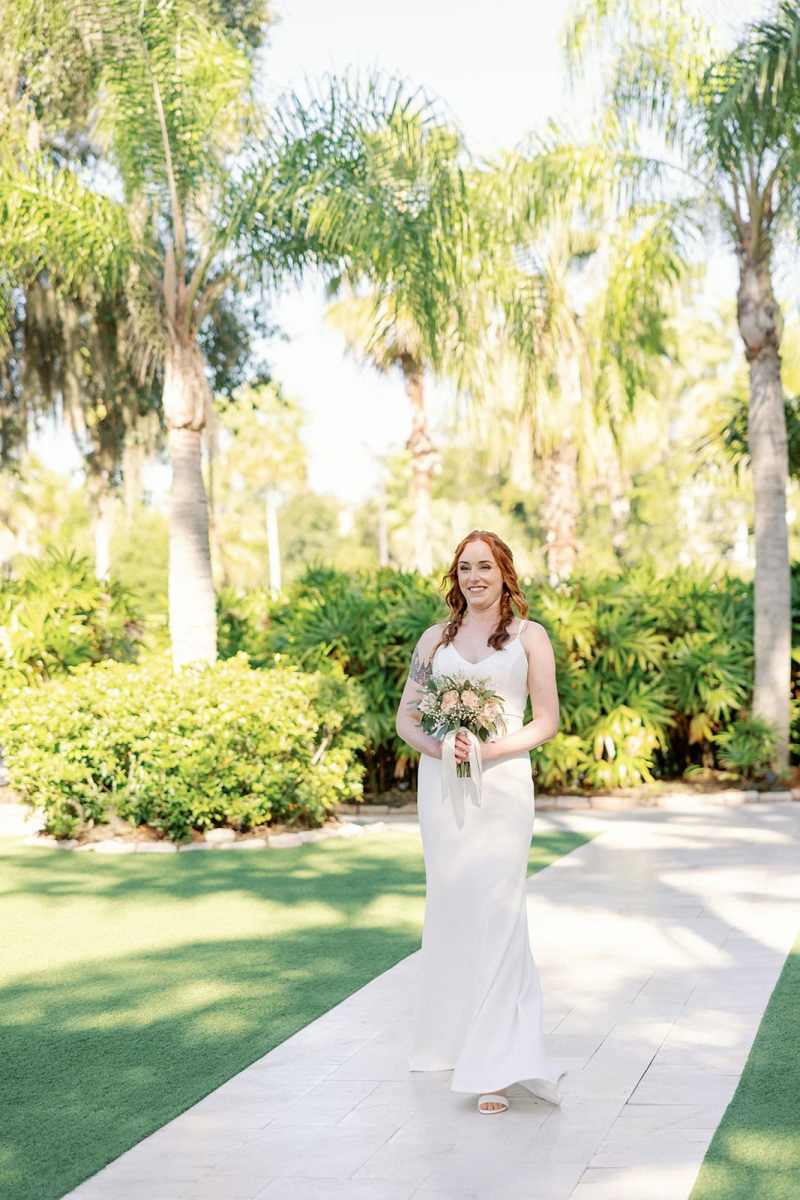 Bride processing up the aisle