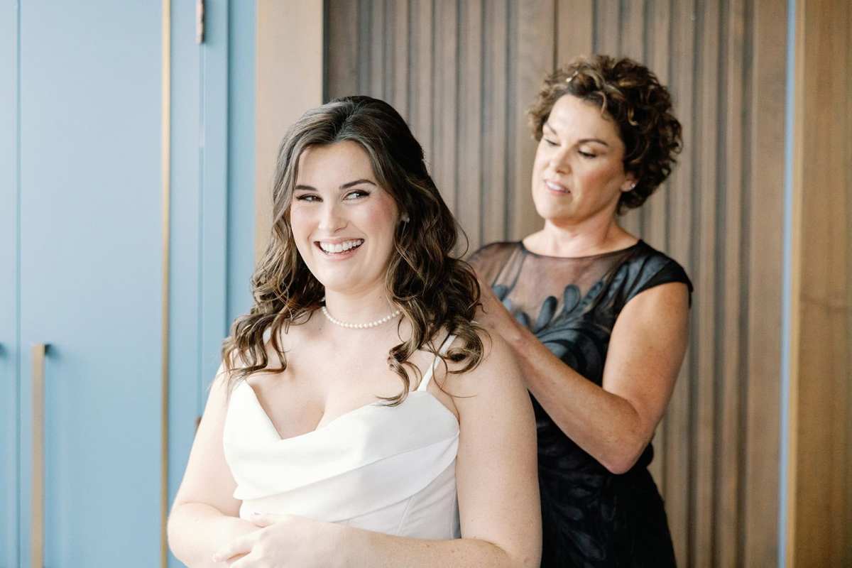 Mairead getting ready for the wedding