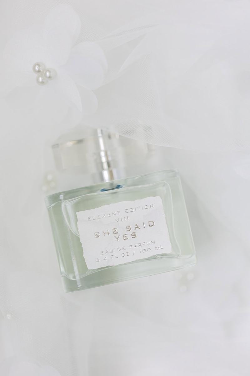 Bottle of bride's perfume