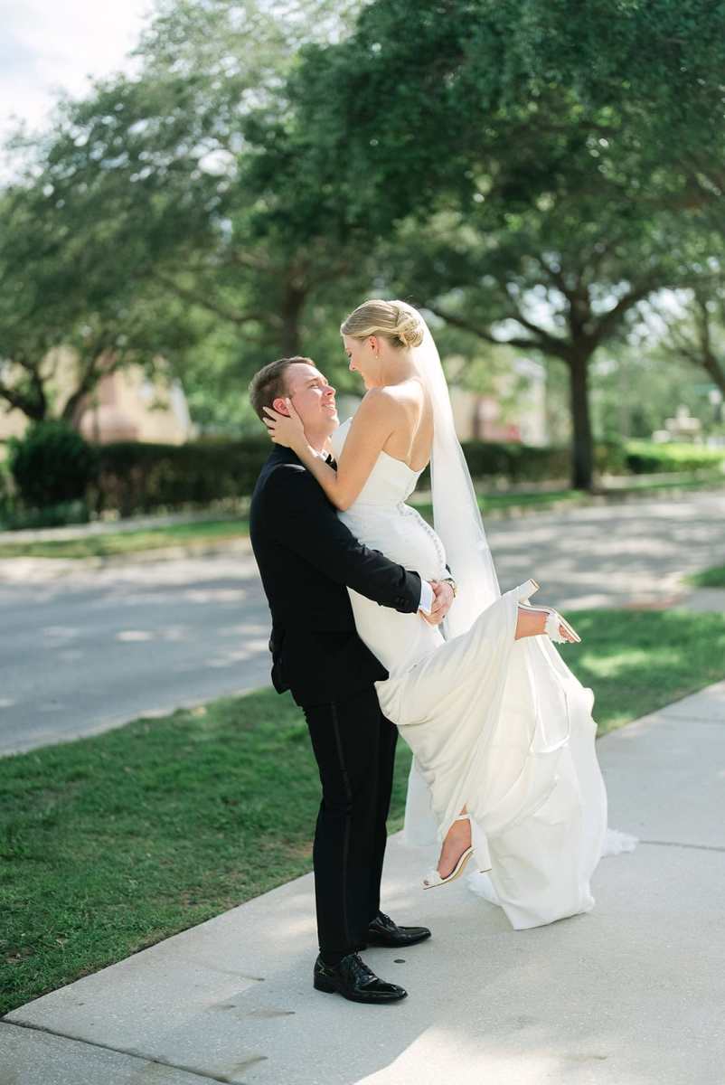 Bride and groom portraits around Reunion Resort