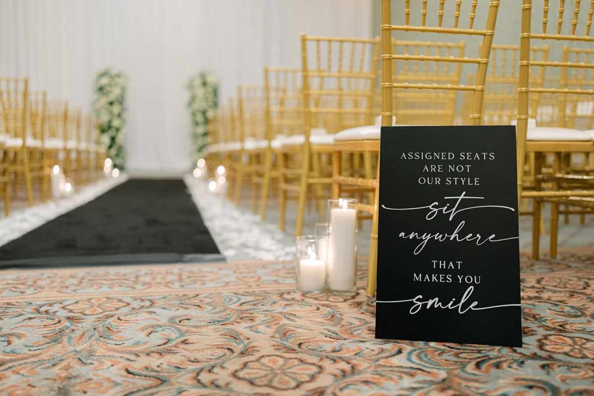 Indoor wedding ceremony