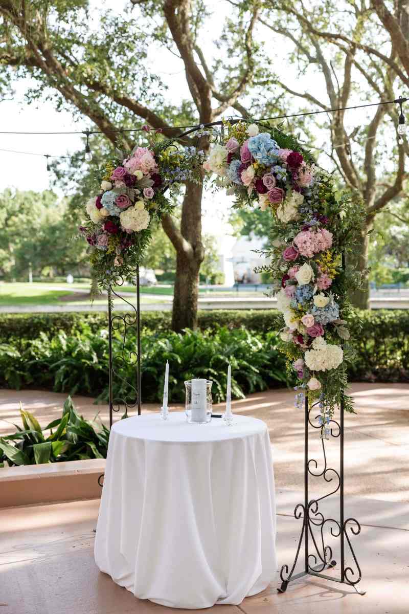 Ceremony on the WDW Swan Resort's Crescent Terrace
