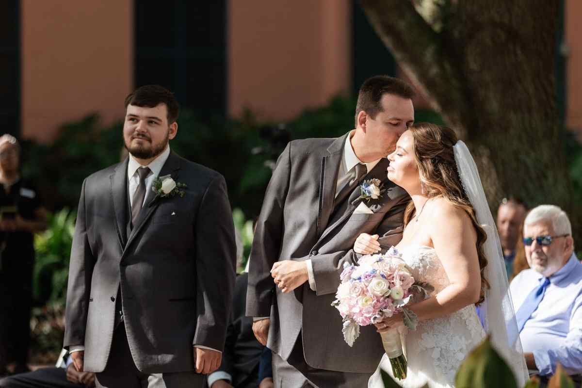 Father giving his daughter away