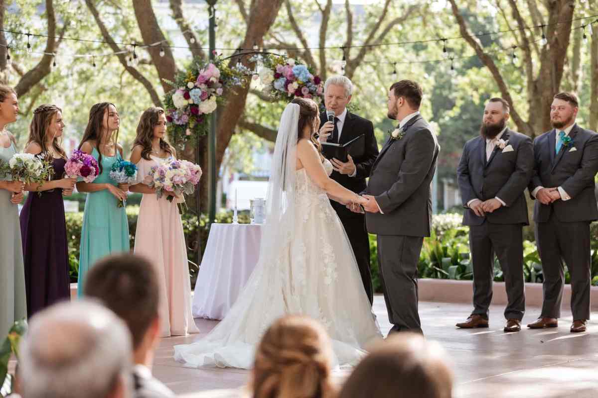 Ceremony on the WDW Swan Resort's Crescent Terrace