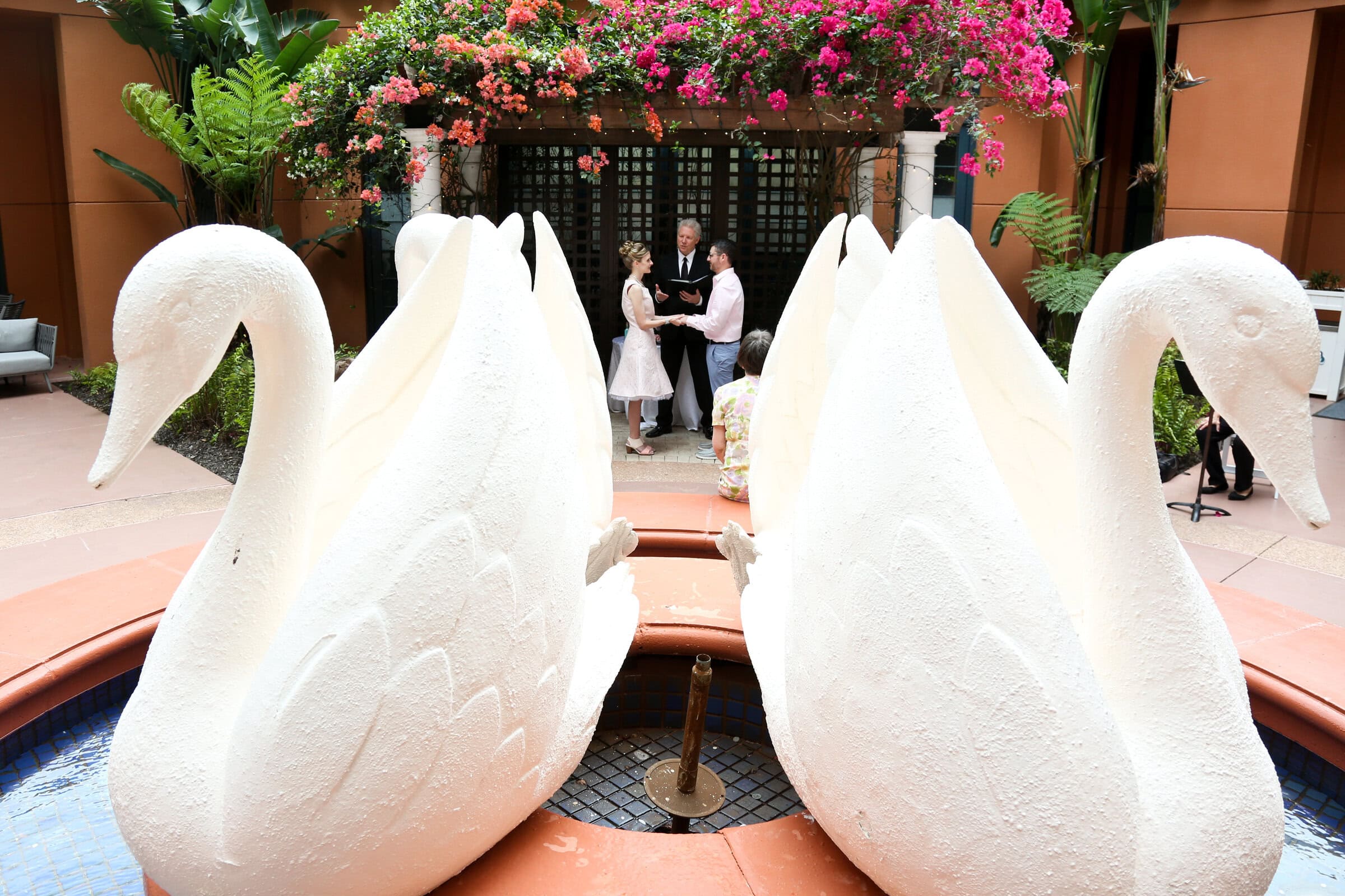 WDW Swan vow renewal