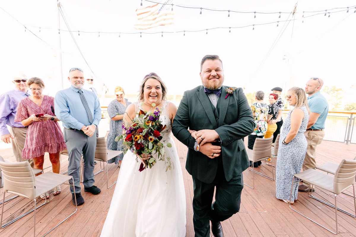 Bride and groom at Paddlefish