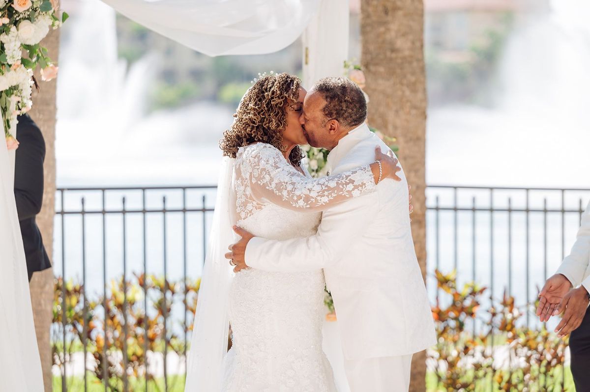 Bride and groom at Wyndham