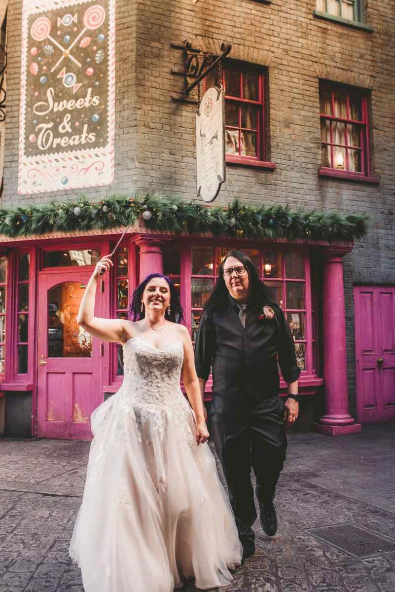 Bride and groom Diagon Alley