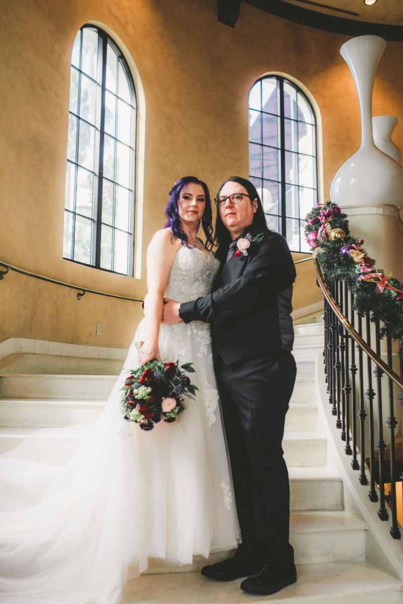 Hard Rock bride and groom