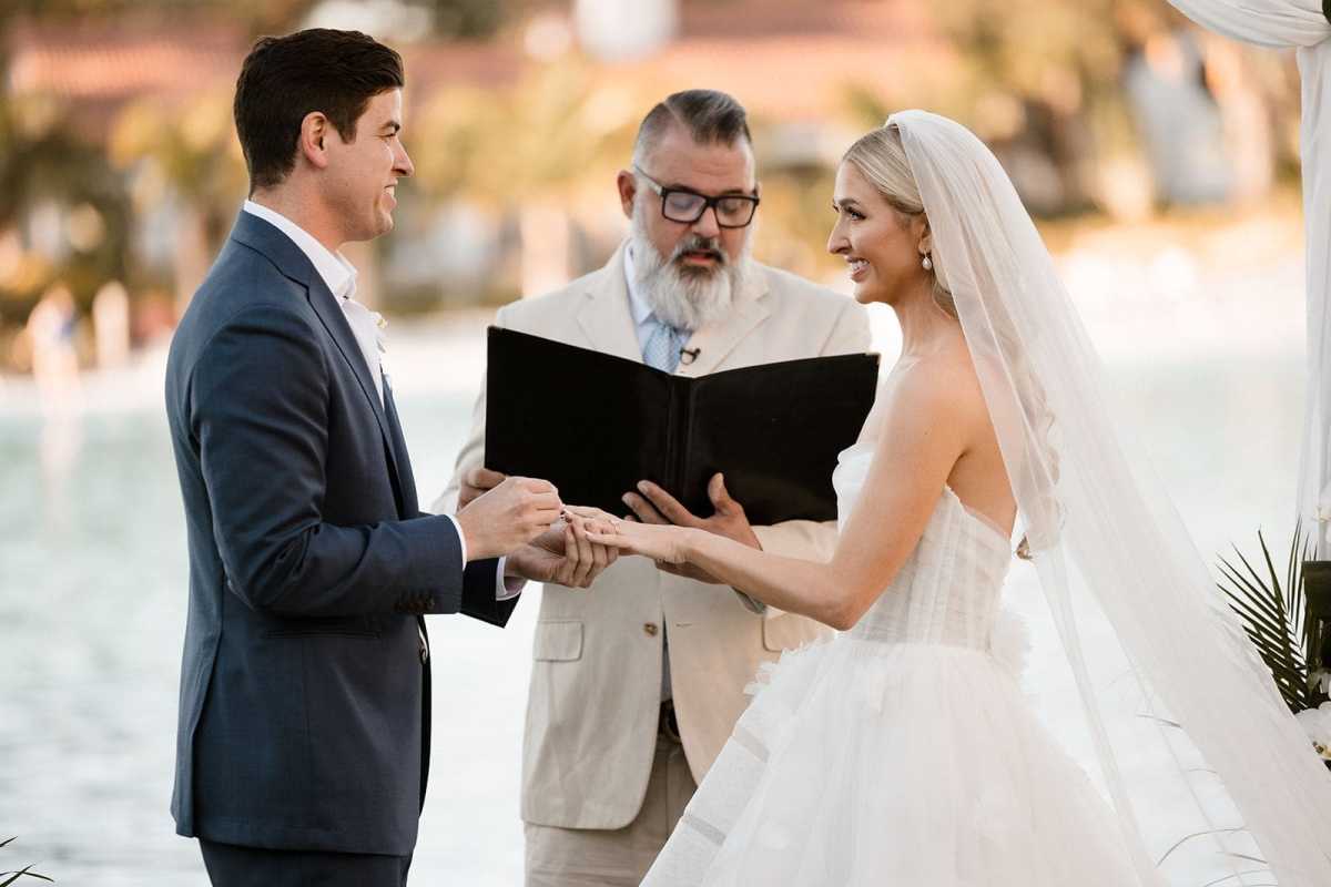bride and groom at ceremony