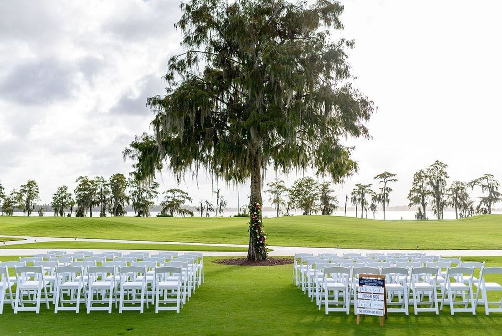 Orlando country club wedding venue ceremony outodors